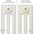 CI-SH-WHITE-010 - Shelbourne White 3 Column Victorian Cast Iron Radiator H450mm x W871mm CI-SH-WHITE-010 - Shelbourne White 3 Column Victorian Cast Iron Radiator H450mm x W871mm